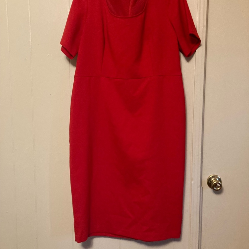 Ann Taylor Vibrant Red Midi Dress